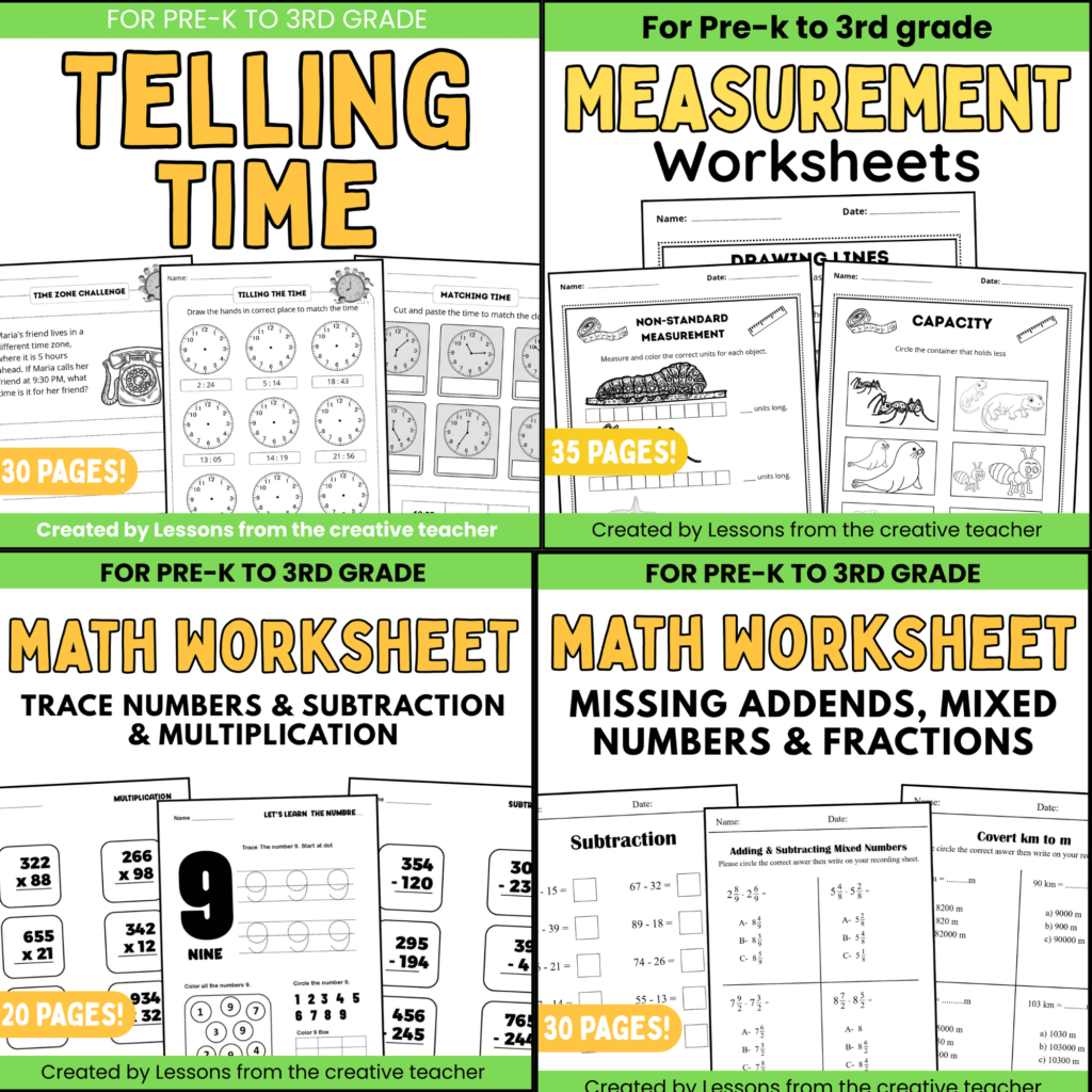 1st grade math worksheets