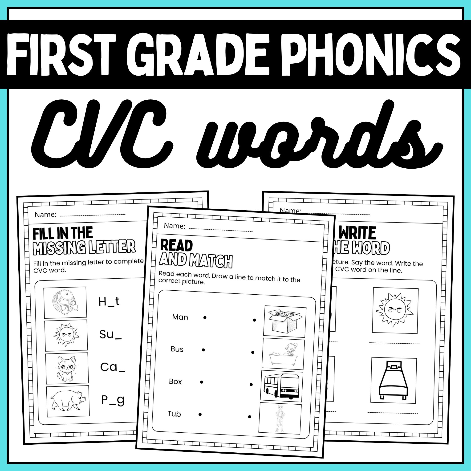 cvc words worksheets