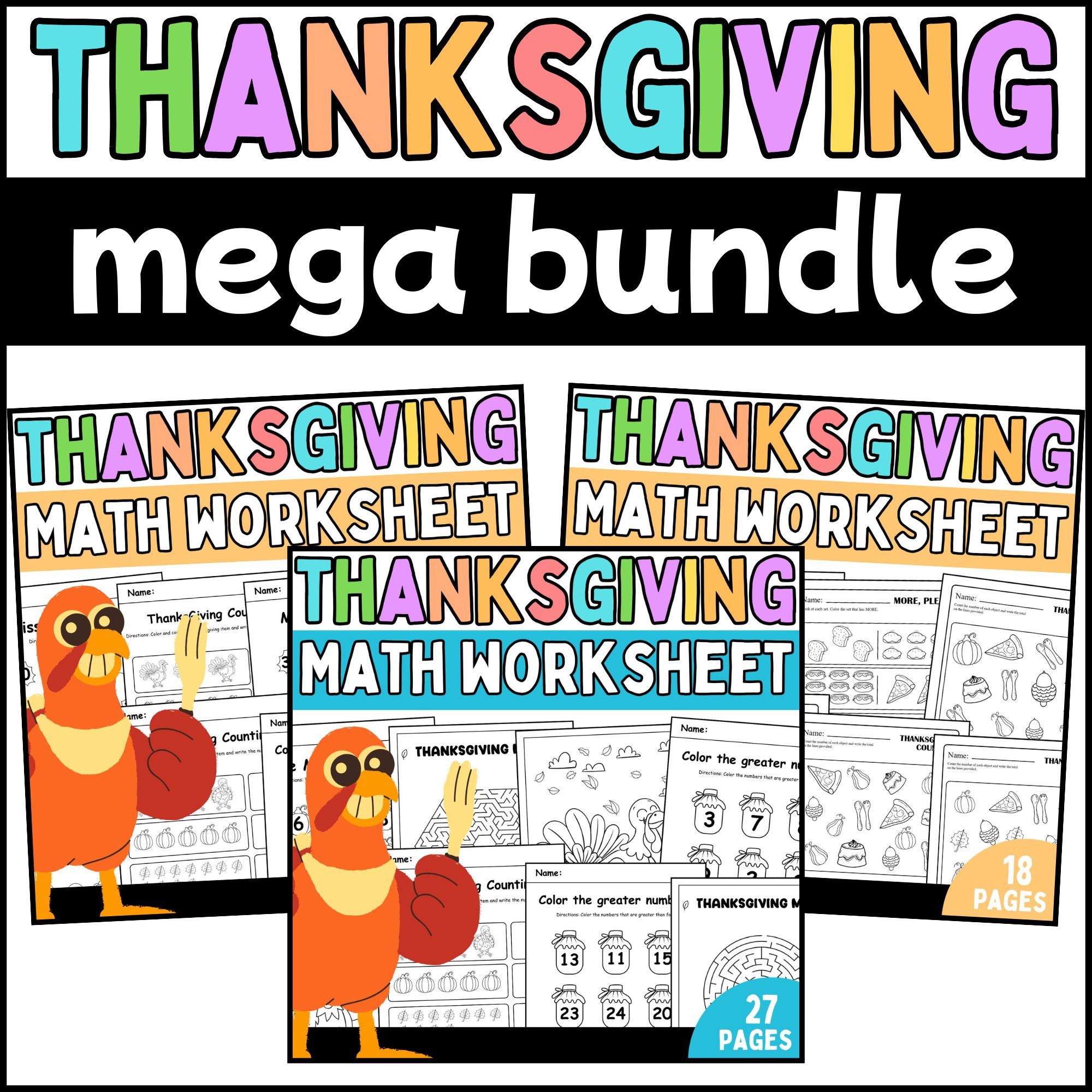 thanksgiving math worksheets