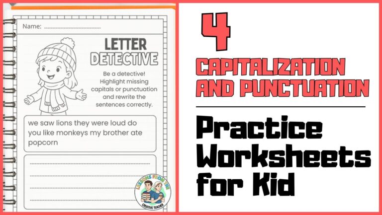 capitalization and punctuation practice worksheets