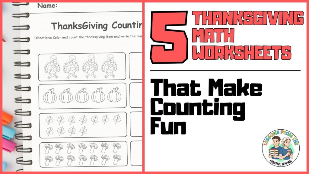 thanksgiving math worksheets cover