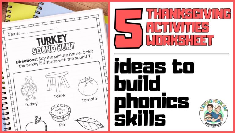 thanksgiving activities worksheet cover